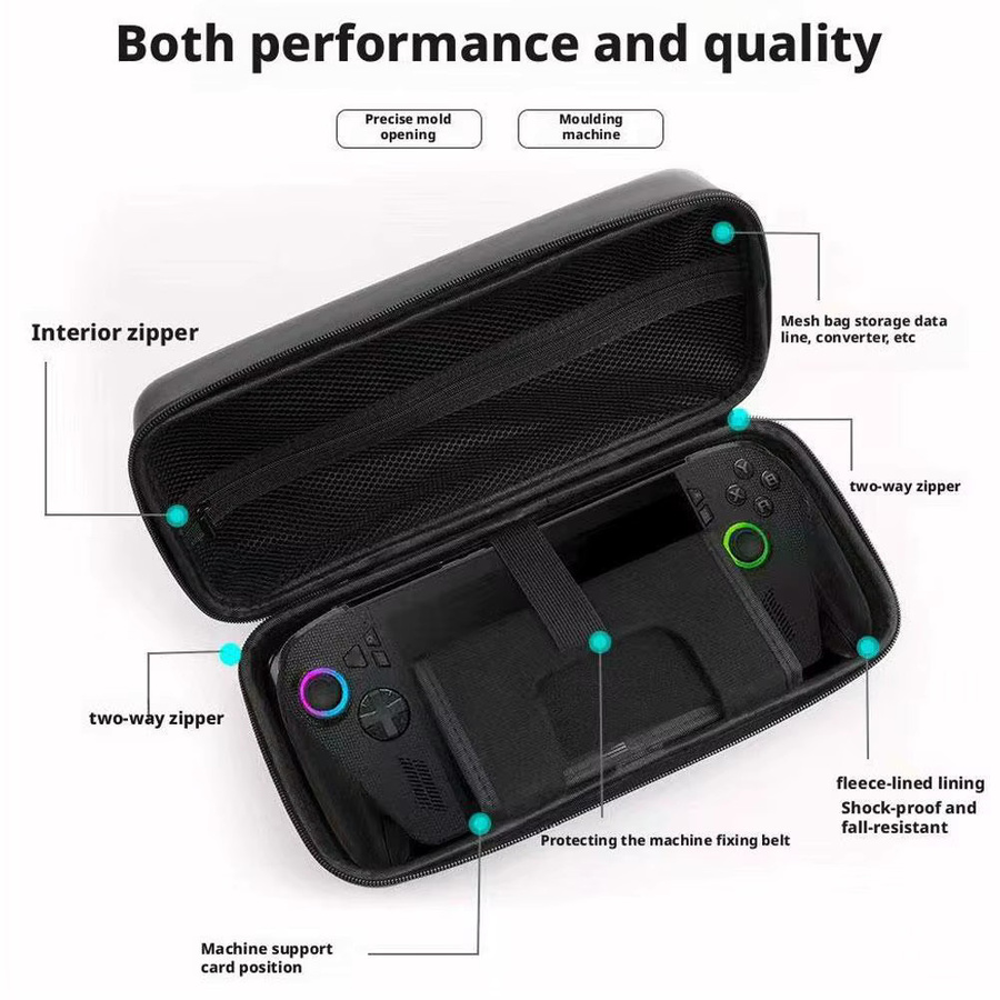 Wasserdichte Tragetasche mit Zipper für ROG Xbox Ally Handheld in Schwarz - Bild 5