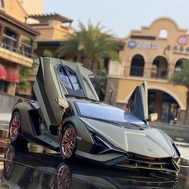 Lanbor Sina Sportspielzeug Auto Modell, 1:18, Metall, mit Sound und Licht - Bild 1
