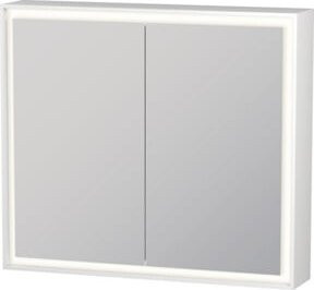 Duravit Spiegelschrank L-Cube in Weiß Matt mit integrierter LED-Beleuchtung und Sensor-Schalter, B/H/T: 80 x 70 x 15,5 cm - Bild 1