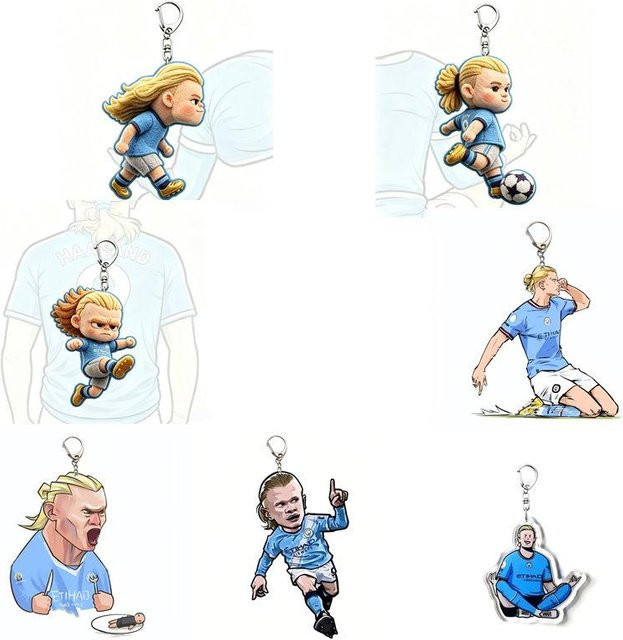 Schlüsselanhänger Erling Haaland, white, Unisex - Bild 1
