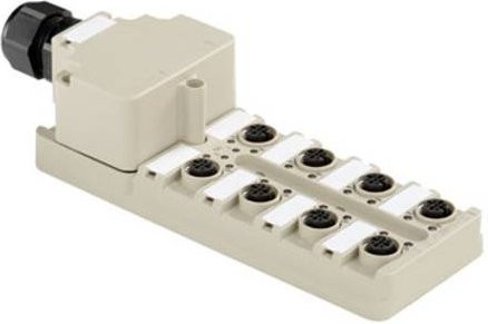 Weidmüller SAI-8-M 5P M12 ECO 1892080000 Sensor/Aktorbox passiv M12-Verteiler mit Metallgewinde in Weiß - Bild 1