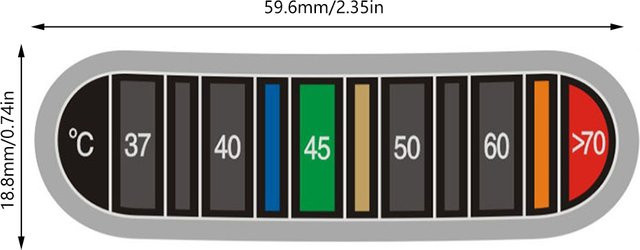 Aideepen Tragbares Verfärbungsthermometer für Wasser und Kaffee in Multicolour, Temperaturtester von 0 bis -70 Grad Celsius, Wasserdichter Aufkleber für Home und Küche - Bild 1