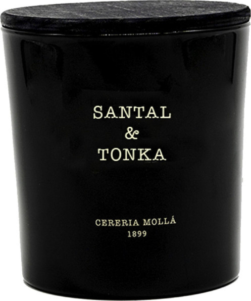 Cereria Molla Wachskerze Santal & Tonka in schwarzem Glas - Bild 1