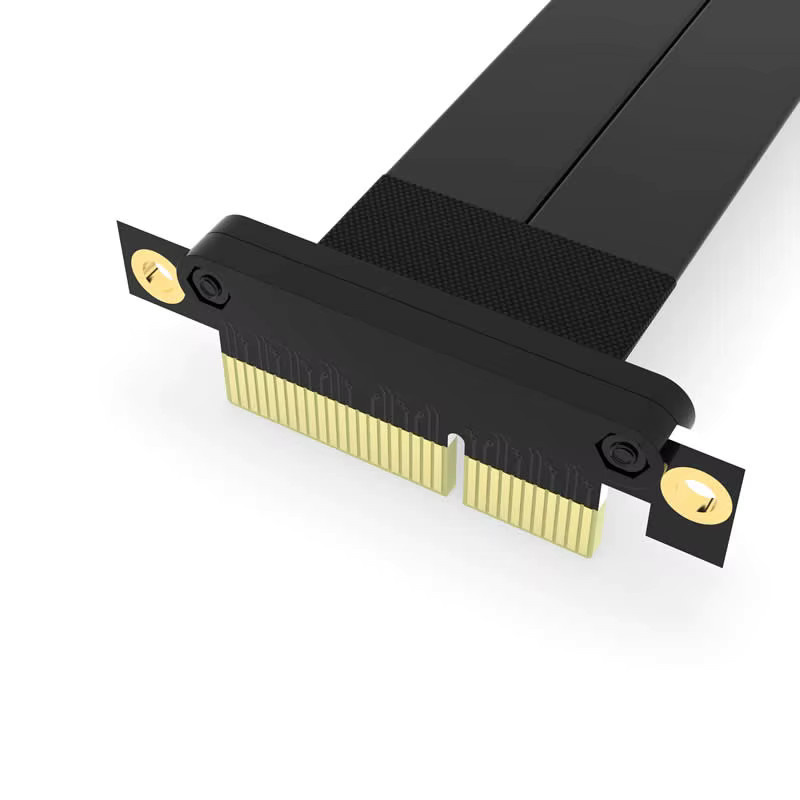 Haoyexin PCI Express PCI-E 4X Adapter-Riser-Karte, 90-Grad-Konverterkarte für Servergehäuse und Computer, PCI-E 3.0 x4 auf X4, Schwarz - Bild 3