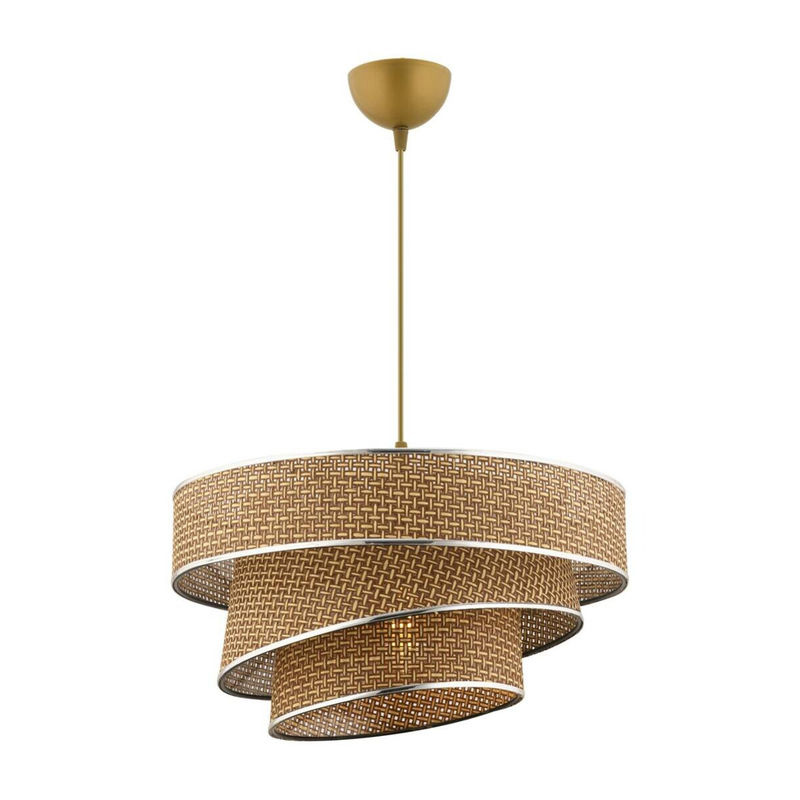 Opviq Pendelleuchte Couper in Silber und Beige aus Baumwolle und Metall, B/T/H: 40 x 40 x 72 cm, E27 - Bild 3