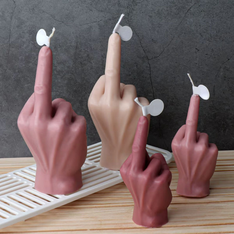 Zinboom Dekorative Herz-Kerze in Form einer menschlichen Hand, Mehrfarbig, Schreibtisch-Dekoration für Valentinstag und besondere Anlässe - Bild 3