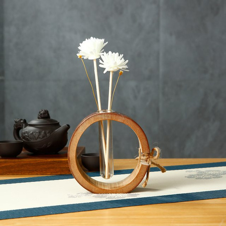 Bambus Home Reed Diffusor Glasbehälter transparent mit Duftsticks für ätherische Öle