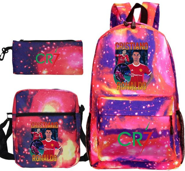 C Ronaldo 3-teiliges Schulset bestehend aus Schultasche, Rucksack und Federmäppchen in Multicolour - Bild 1