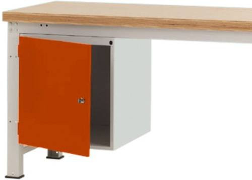 Manuflex ZB4982.2001 Gehäuse-Unterbau PROFI in Orange mit einer Tür rechts angeschlagen und Einlegeboden, Nutzhöhe: 50 cm, Breite: 200 cm, Tiefe: 56 cm, Höhe: 58 cm - Bild 1