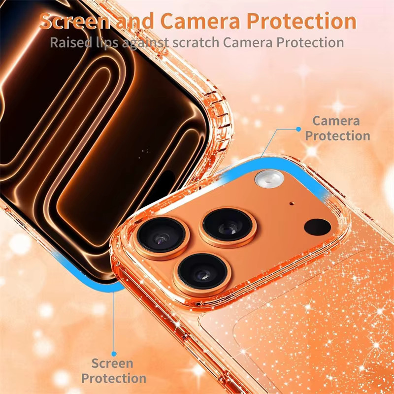 Glitter Sparkle Slim Clear Soft Case für Apple iPhone 17 Air in Transparent - Bild 2