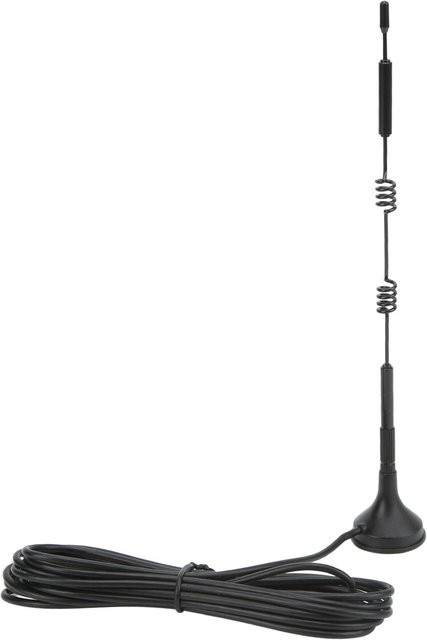 TOMTOP JMS 5G Antenne mit 10dBi hohem Gewinn, Doppelgewinde Vollband UWB Antenne für Router und DTU, Schwarz - Bild 1