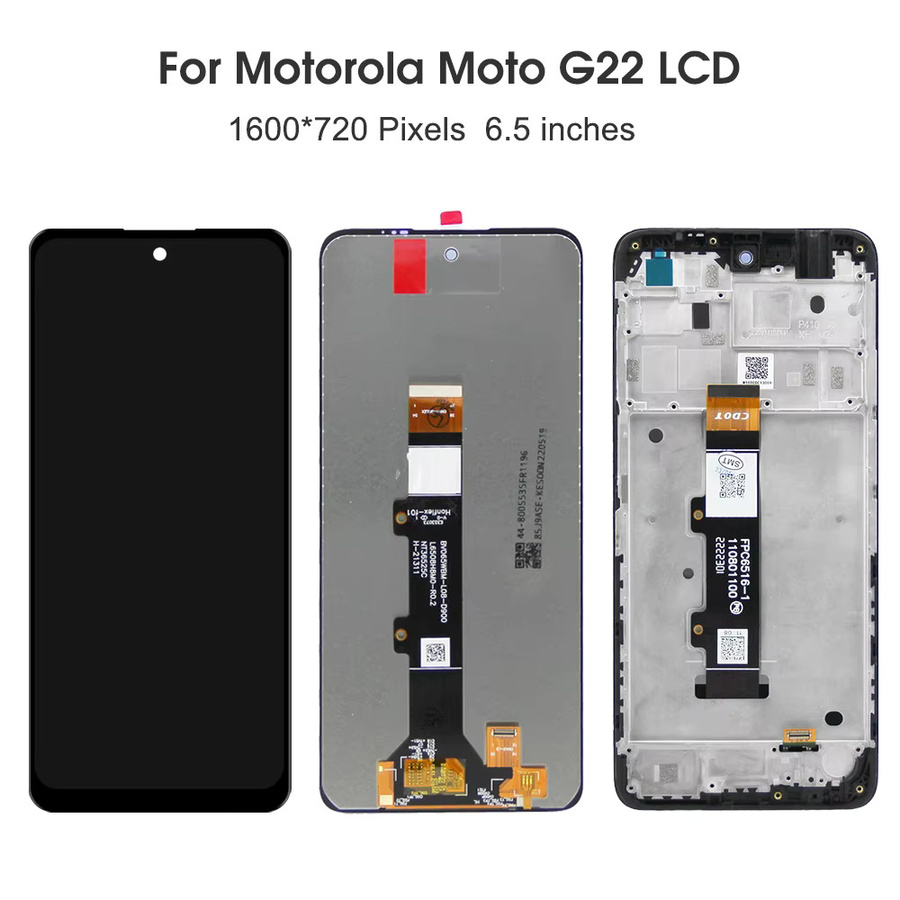 Motorola Moto G22 Ersatz LCD-Display Touchscreen mit Rahmenbaugruppe in Schwarz, 6,5 Zoll - Bild 2