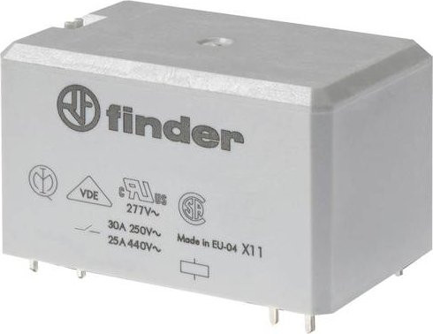 Finder Printrelais 66.22.8.230.1300 in Grau, 230 V/AC, 30A, 2 Schließer - Bild 1