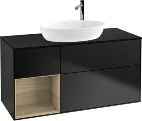 V&B Waschtischunterschrank Finion Wandbeleuchtung Blau Lackiert B/T/H: 120 x 50,1 x 50,1 cm - Bild 1