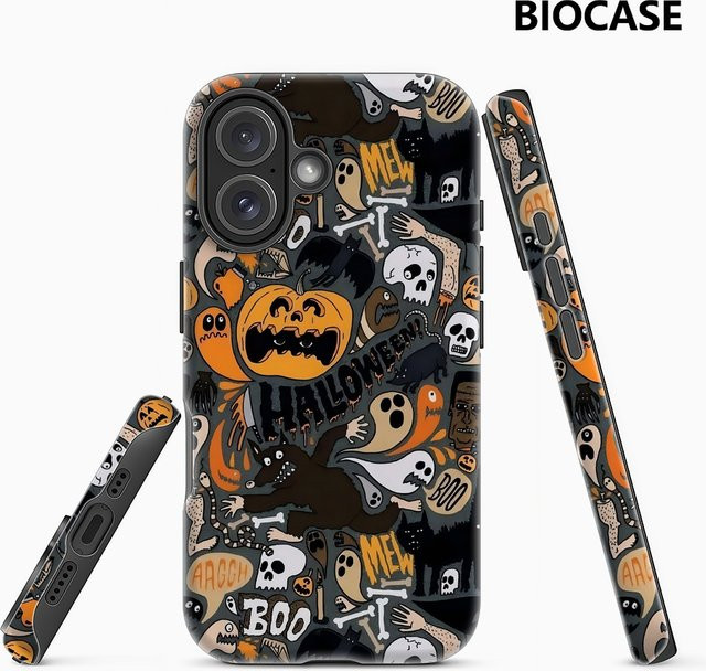 Halloween Mash Handyhülle für Apple iPhone 17 16 15 14 13 12 Pro Max Plus mit doppelschichtiger Rückseite in Multicolour - Bild 1