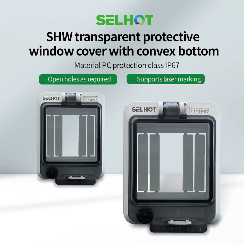 SELHOT SHW Transparente wasserdichte Schutzfensterabdeckung mit Schloss IP67 Regenschutz für Leistungsschalterfenster - Bild 2