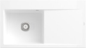 Villeroy & Boch Spüle Subway Style in Weiß aus Keramik mit Ablaufgarnitur und Handwaschbecken für die Arbeitsplatte, Volumen: 50 l - Bild 1
