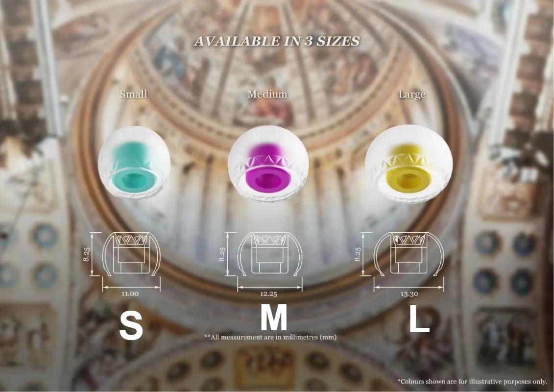 Eletech Barock transparente Silikon-Ohrstöpsel für HiFi In-Ear Kopfhörer - Bild 2