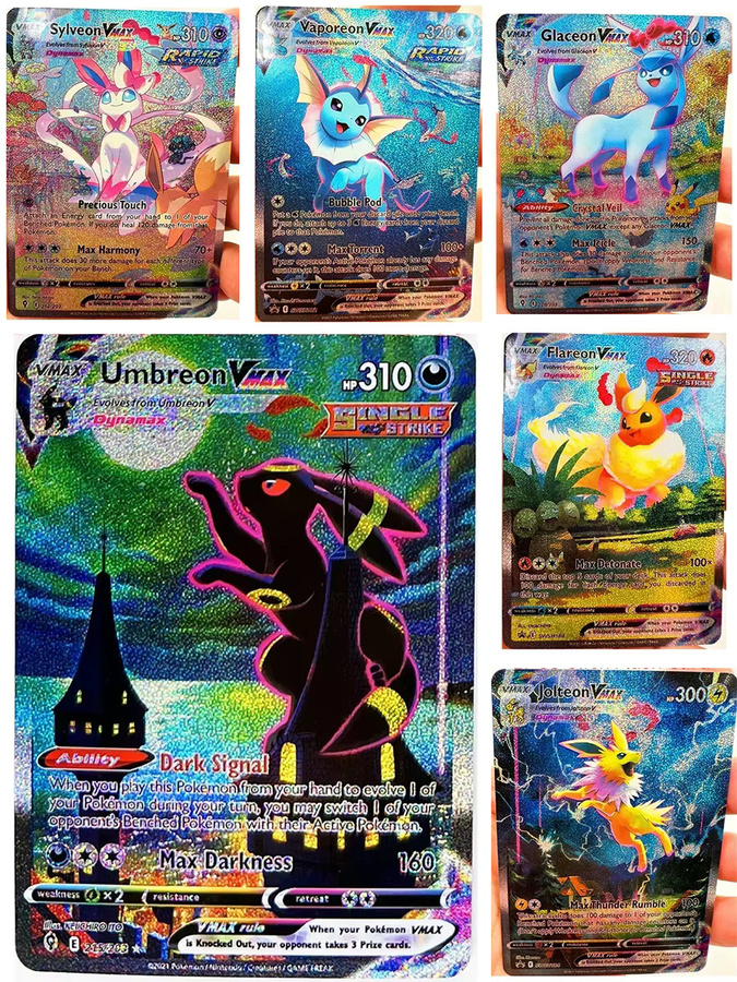 Bandai Pokémon Umbreon Eevee Sylveon Leafeon Glaceon, Anime-Karten - Bild 2