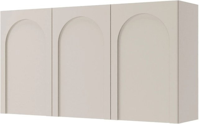 Selsey Sideboard Arkadia dreitürig mit gefrästen Fronten in Graubeige, Breite: 150 cm - Bild 1