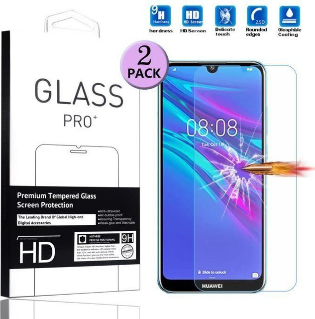 TOOPER Schutzfolie aus gehärtetem Glas für Huawei Y6 (2019), 2 Stück, transparent - Bild 1