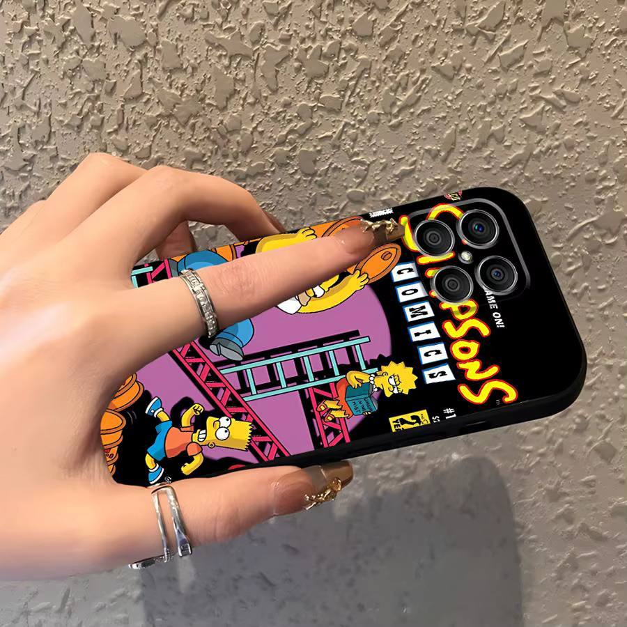 Schwarze Simpsons Handyhülle für Honor 200 400 Lite 70 8X X7 90X8 X9a X5b X6 Magic5Lite Fun - Bild 3