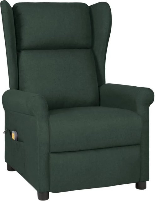 vidaXL Massagesessel Dunkelgrün aus Stoff mit Armlehnen B/T/H: 73,0 x 95,0 x 103,0 cm - Bild 1