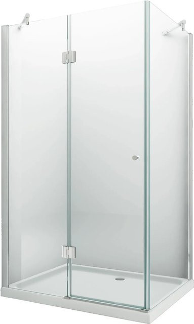 Glasdeals Duschkabine NOVUM Eckdusche rechteckig aus Glas in Transparent und Silber, B/T/H: 100 x 80 x 195 cm - Bild 1