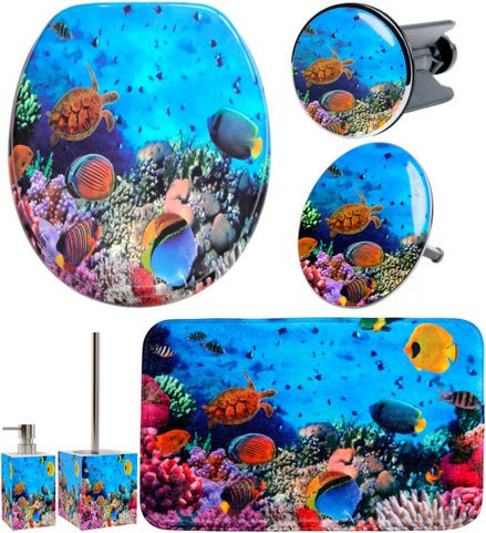Sanilo Bad-Accessoire-Set Ocean, 6-teilig, blau - Bild 1