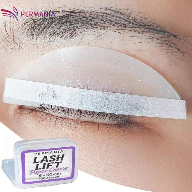 PERMANIA Wimpern Dauerwelle Abdeckung Papier, 1000 Stück, Keratin - Bild 1