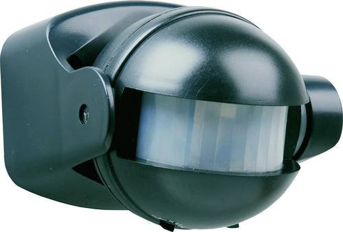 Smartwares 10.017.11 Aufputz PIR-Bewegungsmelder mit 180° Erfassungsbereich in Schwarz, IP44 Schutzklasse - Bild 1