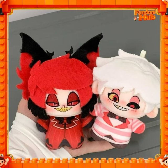 Bandai Hazbin Hotel Alastor Angel Dust Plüschpuppe, Schlüsselanhänger, 10cm - Bild 1