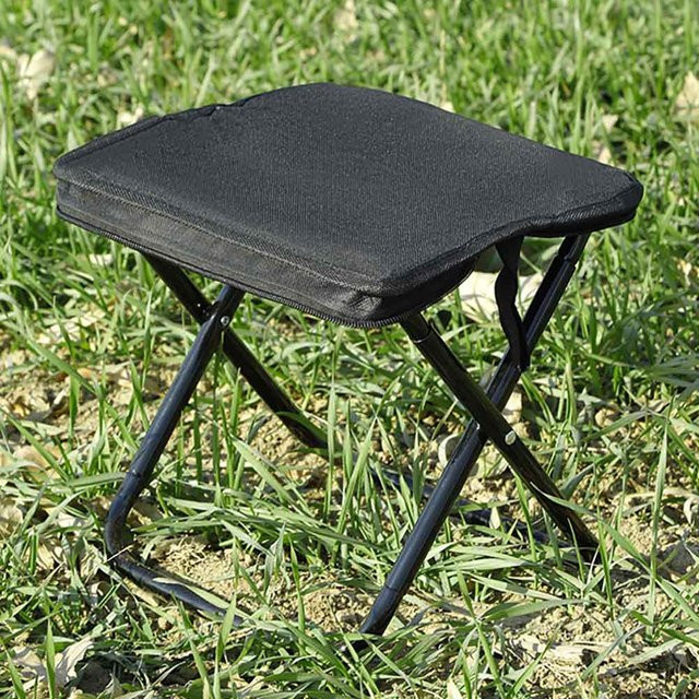 TARKA Camping-Klappstuhl als leichter Handhocker in Schwarz für Outdoor, Wandern und Angeln - Bild 1