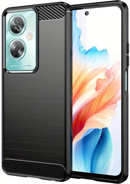 Techsuit Carbon Schutzhülle für OnePlus Nord N30 SE und Oppo A79 in Schwarz - Bild 1