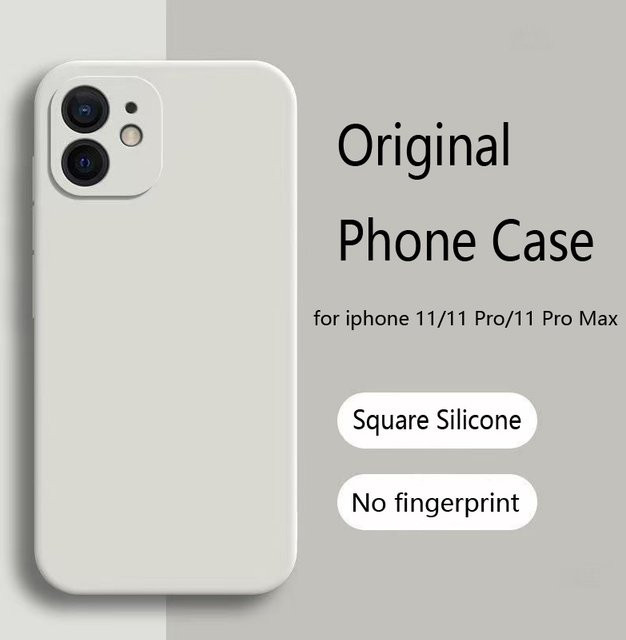 Apple iPhone 11 und iPhone 11 Pro Max Flüssig-Silikon Handyhülle stoßfeste Schutzhülle in Schwarz und Weiß - Bild 1