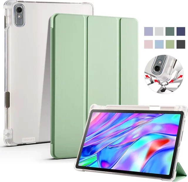 Lenovo Tab P11 Gen 2 Schutzhülle mit Flip-Leder-Design und Stifthalter, transparent in Lavender - Bild 1