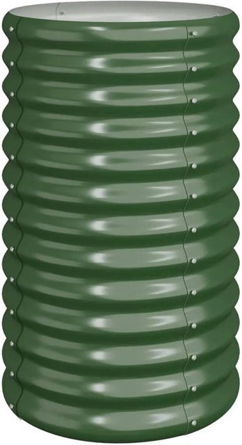 vidaXL Pflanzkübel aus verzinktem Stahl in Grün, B/T/H: 40 x 40 x 68 cm - Bild 1