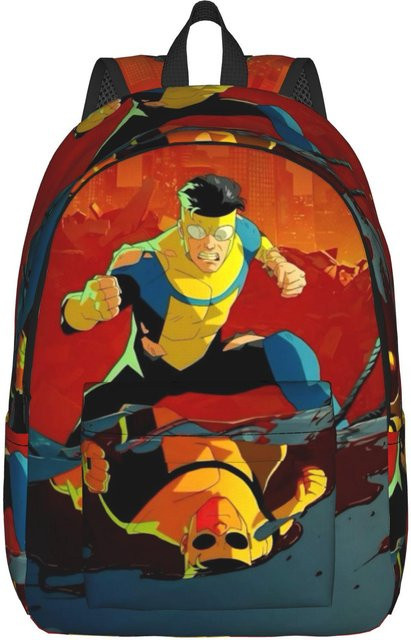 Fancy Style Studio Invincibles Comic Rucksack aus Leinwand für Laptop bis 15 Zoll, Mehrfarbig - Bild 1