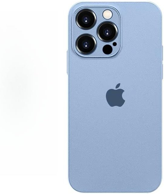 Transparente und matte Handyhülle für Apple iPhone 15 Pro Max, 14, 13 und 11 Pro Max mit Rundumschutz und Sturzsicherung, Farbe: Transparent/Blau - Bild 1