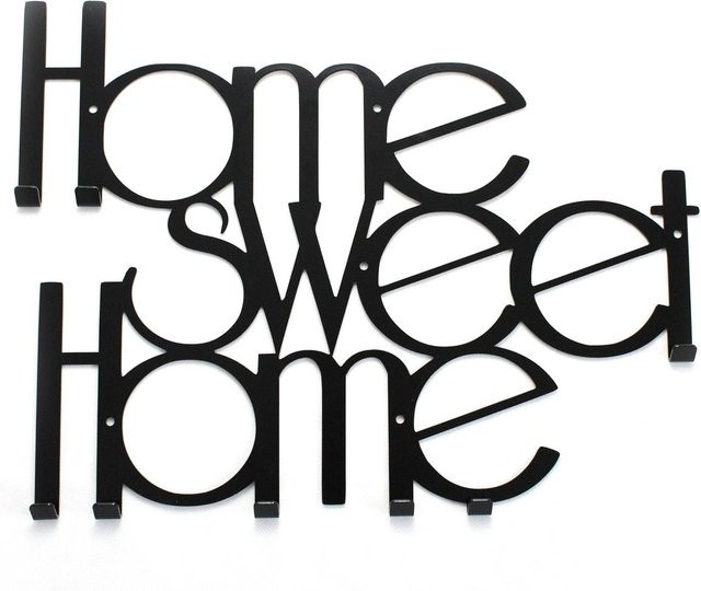 Decorizzly Garderobe Home Sweet Home aus Stahl im skandinavischen Stil zur Wandmontage - Bild 1