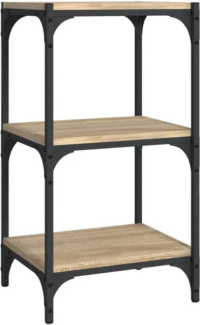 VidaXL Bücherregal in Sonoma-Eiche aus Holzwerkstoff und Stahl im Industrie-Stil, B: 40 cm, T: 33 cm, H: 70,5 cm - Bild 1