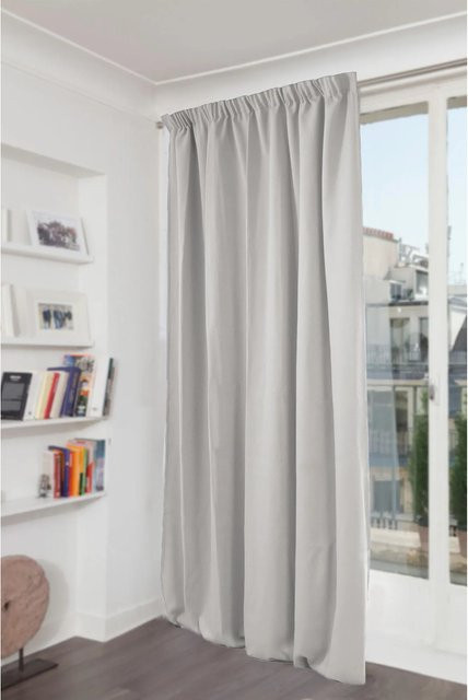 Moondream Verdunklungsvorhang mit Faltenband in Hellgrau, Höhe: 250 cm, Breite: 135 cm - Bild 1