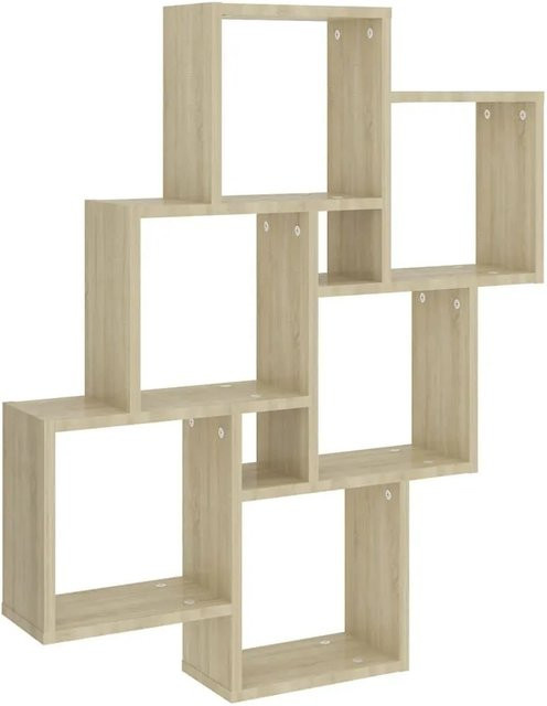 vidaXL Würfelregal Sonoma-Eiche aus Holzwerkstoff, B/T/H: 78 x 15 x 93 cm - Bild 1