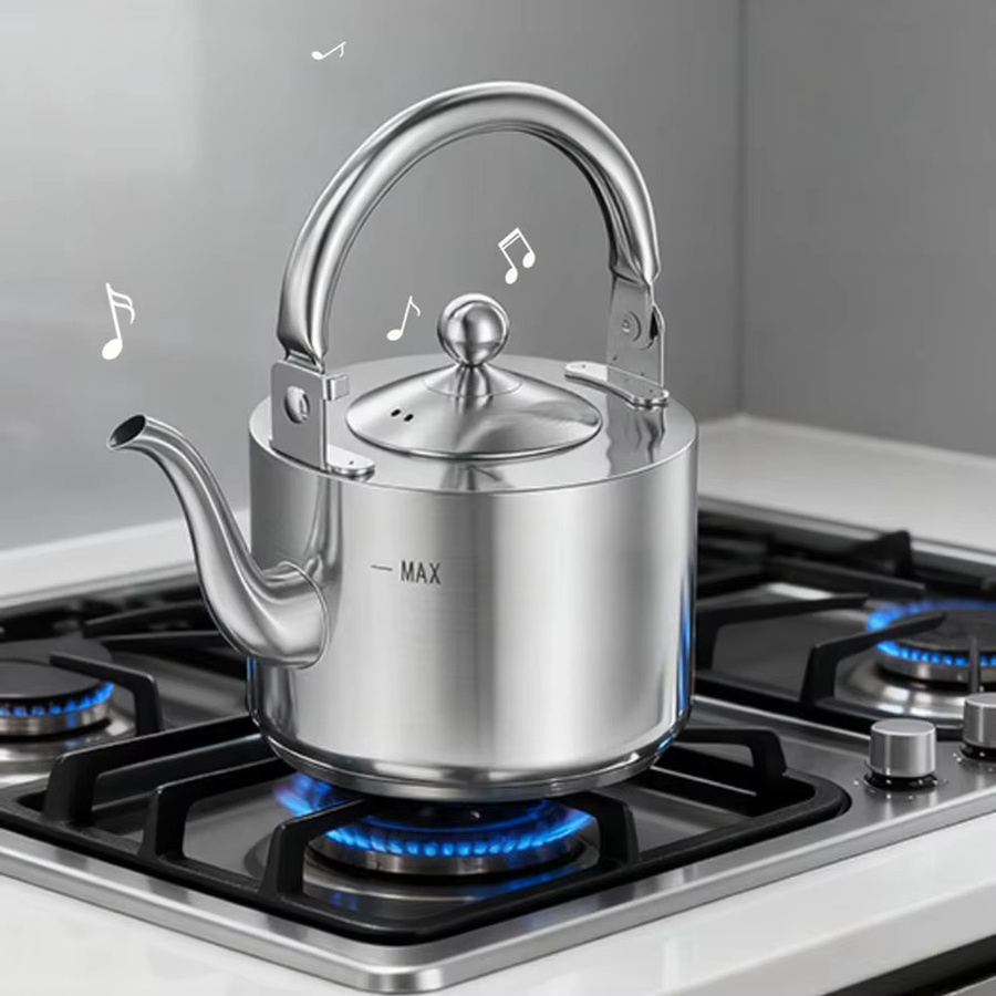 ENERGE SPRING Teekessel aus Edelstahl mit Teesieb, Silber, 1,5 l - Bild 3