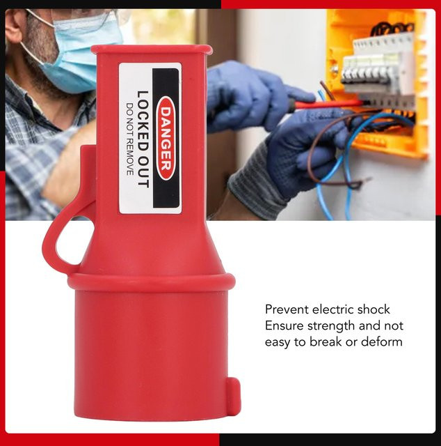 KKMOON Industrielles Steckdosenschloss zur elektrischen Energieisolierung, wasserdichtes Lockout-Tagout-Kit mit 40 mm Innendurchmesser - Bild 1