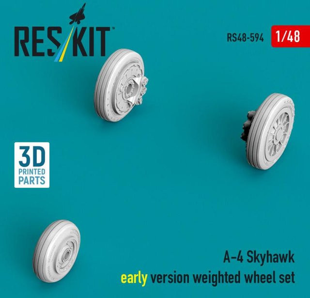 ResKit Models A-4 Skyhawk early version, Weighted wheel set, 3D Printed - Bild 1