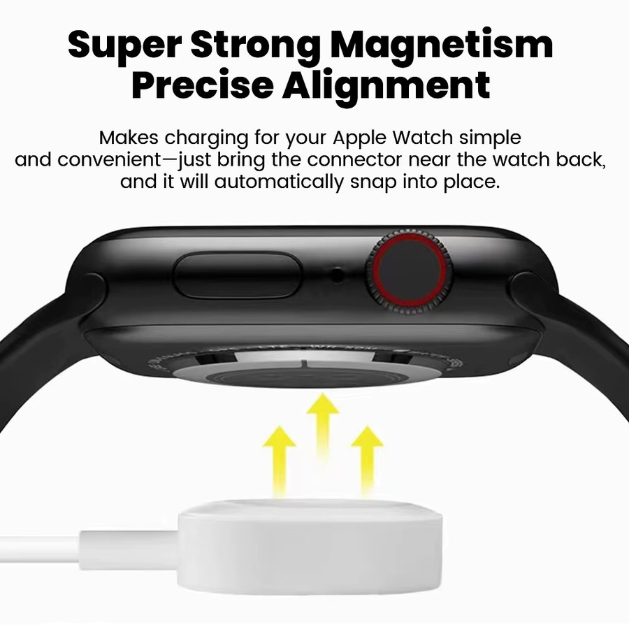 elough Magnetisches kabelloses Ladegerät mit USB-C für iPhone und Apple Watch 1-9. Generation sowie SE, Weiß - Bild 3