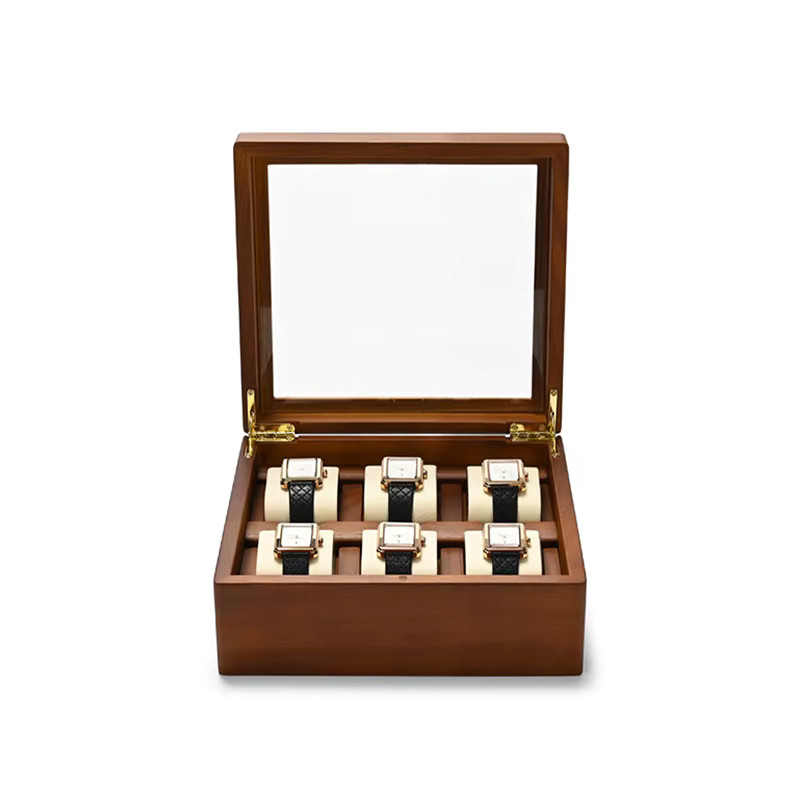 MISHITU Holz Uhren-Organizer zur Aufbewahrung von Armbanduhren und Schmuck in Beige oder Braun - Bild 6