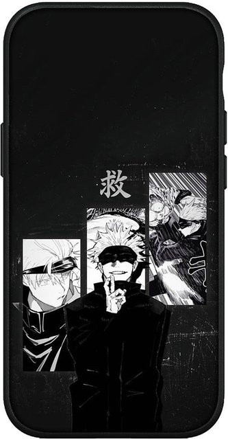 MINISO Jujutsu Kaisen Gojo Satoru Handyhülle für iPhone Samsung Galaxy Xiaomi Redmi Huawei OPPO in Schwarz - Bild 1