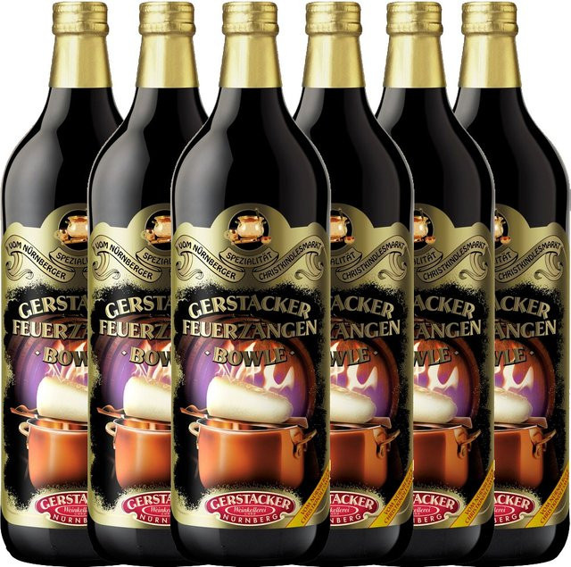 Gerstacker Feuerzangenbowle, aromatisierter Wein, 6 x 1 l - Bild 1
